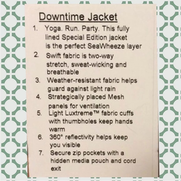 UBER RARE!🍒 LULULEMON SEAWHEEZE 2014 Special Edit Pass Me Plaid Jacket Sz.6,8 - Picture 13 of 15